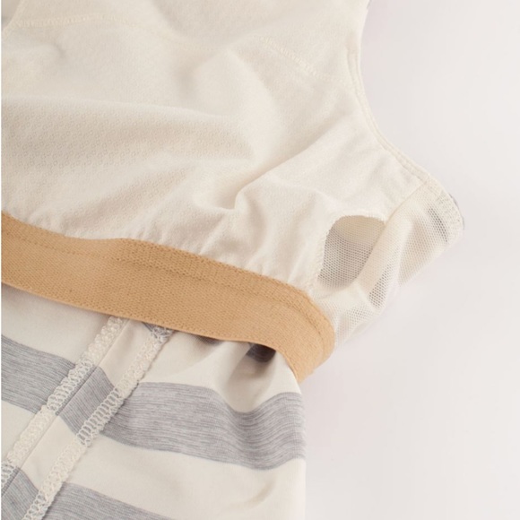 Lulu🍋 Cream and Grey Stripe Free to Be Tank 🍋 - Picture 5 of 6